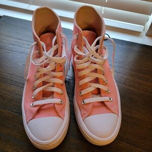Salmon High-Top Sneakers